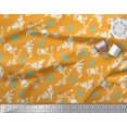 thumbnail image 2 of Soimoi Georgette Viscose Fabric Leaves,Floral & Rabbit Animal Decor Fabric Printed Yard 42 Inch Wide, 2 of 3