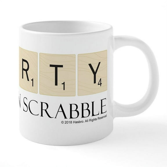 CafePress - Scrabble Thirty Only 12 - 20 Oz White Ceramic Mega Mug