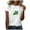 White, variant on UANWENN Women's Summer Fashion Casual Fruit and Vegetable Printed Round Neck Short Sleeved Top T Shirt 3 Womens T Shirt Womens Tee Spandex Long Sleeve Shirt Long Sleeves Women Womens Shirts Summer