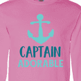thumbnail image 4 of Inktastic Captain Adorable, Boat Anchor, Nautical - Blue Long Sleeve T-Shirt, 4 of 5