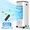 white grey, variant on Evaporative Air Swamp Cooler，Evaporative Fan w/ 4 Ice Packs, 3L Water Tank for Cooling, 7H Auto-Off Timer, 70° Oscillating, Quiet AC for Bedroom Home Office, Cream