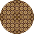 thumbnail image 1 of Ahgly Tapis Rond Lavable en Machine Intérieur Transitionnel Rouge Brun, 4 Pieds Rond, 1 of 7