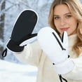 thumbnail image 3 of Ski Mittens for Women Men, Waterproof Windproof Insulated Winter Gloves - Warm Thick Lining Snow Mittens for Skiing, Snowboarding & Outdoor Sports, 3 of 4