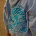 thumbnail image 2 of Sudadera con capucha para mujer, talla europea, mangas con hombros caídos, roscada, marca Chasing Sunsets, XS-5X, nueva versión 2024, 2 of 5