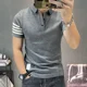 thumbnail image 2 of Camisetas con cuello para hombre, ropa estética elegante 2024, top XL, ropa de calle para gimnasio, moda informal, polo a rayas, camiseta básica para hombre, 2 of 5