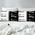 thumbnail image 3 of His And Hers Duvet Cover King And Queen Crown Comforter Cover For Couple Men Women Mr Mrs,Valentine'S Day Wedding Bedding Set Gifts,Romantic Love Heart Bed Set 3 Pcs Queen Size（No Comforter）, 3 of 5