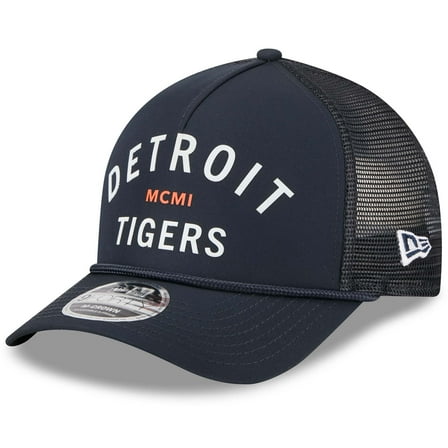 Men's-New Era  Navy Detroit Tigers Minimalist 9FORTY A-Frame Adjustable Hat