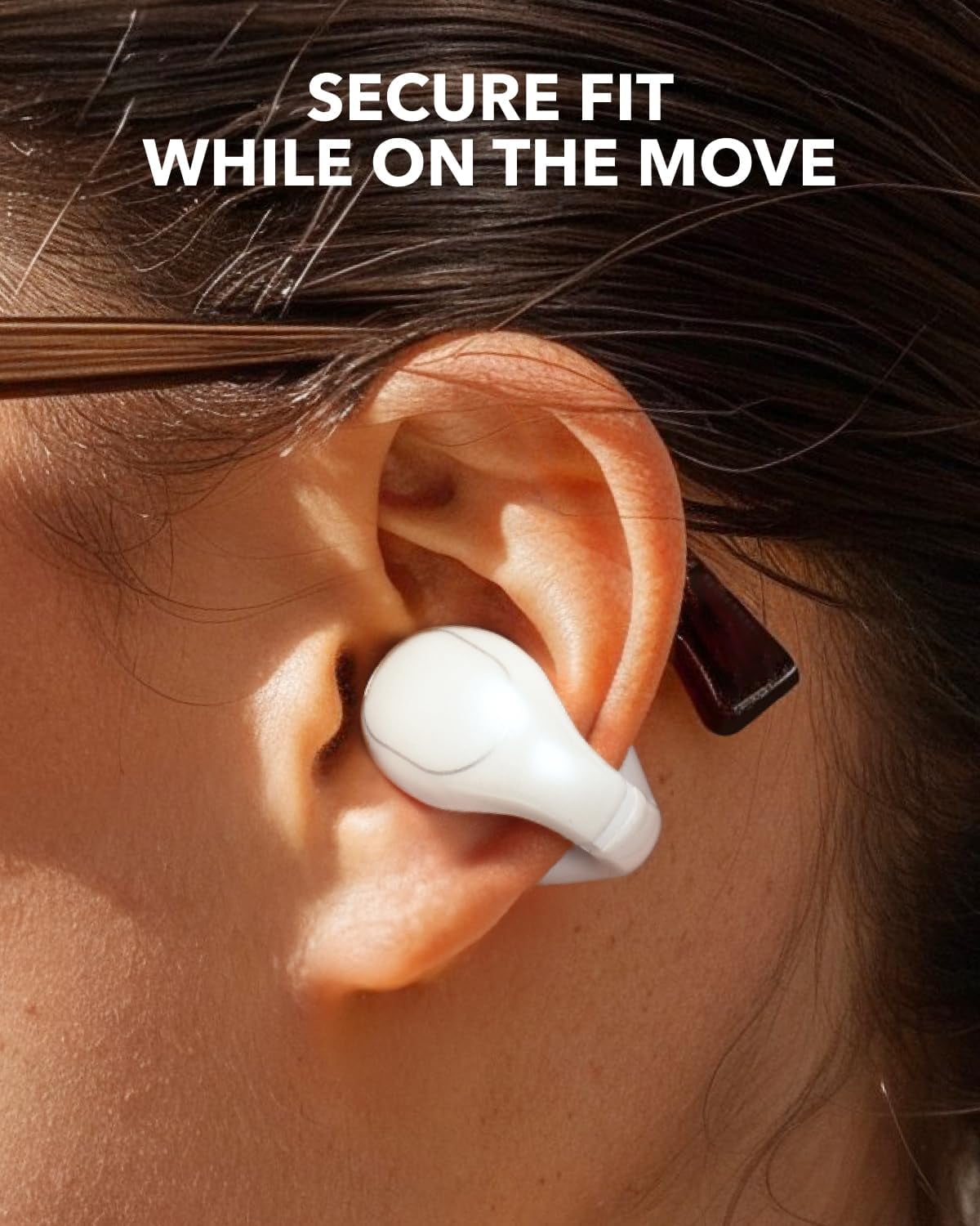 Soundcore C30 by Anker, Open-Ear Earbuds, Clip-On Headphones, White