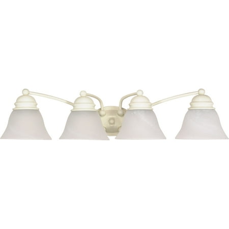 

Bathroom Vanity 4 Light With Textured White Finish Metal Medium Base 29 inch 400 Watts