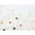 thumbnail image 5 of AUNVITO Fashion Jackets for Kids Round Neck Hand-crocheted Colorful Balls for Boys and Girls Cotton Knitted Cardigan Jacket, 5 of 7