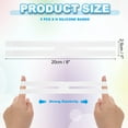 thumbnail image 2 of Uxcell 8 Inch H Silicone Bands, 5 Pcs Elastic Rubber Wrapping Bands for Outdoor Notebook Book Wallet Pot Box, White, 2 of 6