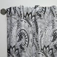 thumbnail image 3 of Designart 'Abstract Monochrome Floral Pattern' Bohemian & Eclectic Curtain Panel, 3 of 5