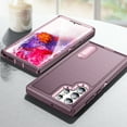 thumbnail image 4 of Samsung Galaxy S22 Ultra Shockproof Case with Built-in Metal Kickstand, Dteck 3-Layer Full Body Protection [Without Screen Protector] Rugged Heavy Duty Durable Cover Case, Purple+Pink, 4 of 8