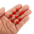 thumbnail image 4 of Unique Bargains Pendentifs Perles Fausses 8mm, Lot de 150 Perles Rondes Imitation Perles, Rouge Doré, 4 of 6