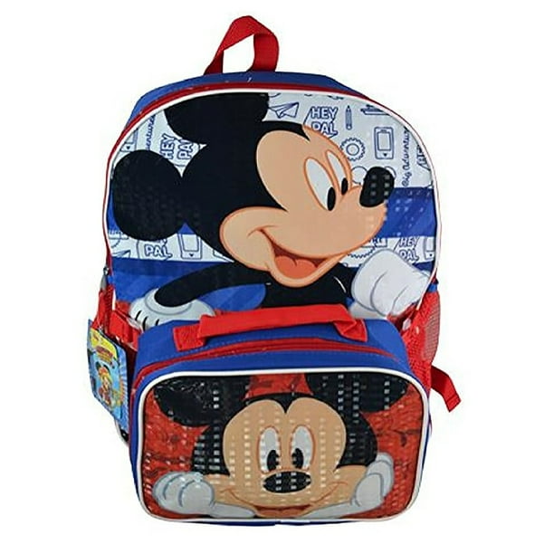 Disney Mickey Mouse 16 Inch Backpack With Lunch Bag Set - Walmart.com