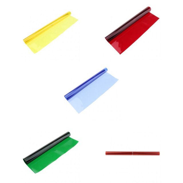 5 Piezas De Filtro De Color De Todo Color Transparente Sunnimix Película de corrección de color de geles.