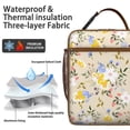 thumbnail image 2 of Botanical Insulated Lunch Bag Box Men Reusable Lunch Tote Bag Waterproof Lunch Tote Portable Bag Work Camping, 2 of 6