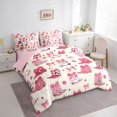 thumbnail image 3 of Castle Fairy Cowgirl Boots Hat Twin Bedding Sets,Kawaii Floral Bow Bedding Comforter Set, 3 of 8