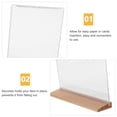 thumbnail image 5 of Clear Display Stand Board Menu Holder for Table Cafeteira Acrylic Trays Shelf Wood, 5 of 6