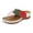 White, variant on Rokment Women's Orthopedic Wedge Walking Flip Flops Boho Beach Vintage Casual Color Block Leather Arch Support Platform Chunky High Heel Dress Slippers Backless Sandals Black Size 6.5