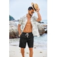 thumbnail image 3 of COOFANDY Men's Drawstring Shorts with Elastic Waistband Classic Loose Fit Flat Front Shorts, 3 of 6
