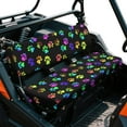 thumbnail image 2 of Uorisanigo UTV Seat Cover Anti-Slip Universal Colorful Paw Print UTV Front Bench Seat Cover Fit for Kawasaki Mule 4010 4x4 Diesel 2009-2013 Mule Padded Protector for All Seasons Protection, 2 of 7