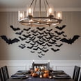 thumbnail image 3 of 5 Pieces Glow in The Dark Fake Bats Wall Decor Night Light Illusion Luminous Realistic Spooky Plastic Fake Bats for Halloween Trick Decoration Supplies, 3 of 5