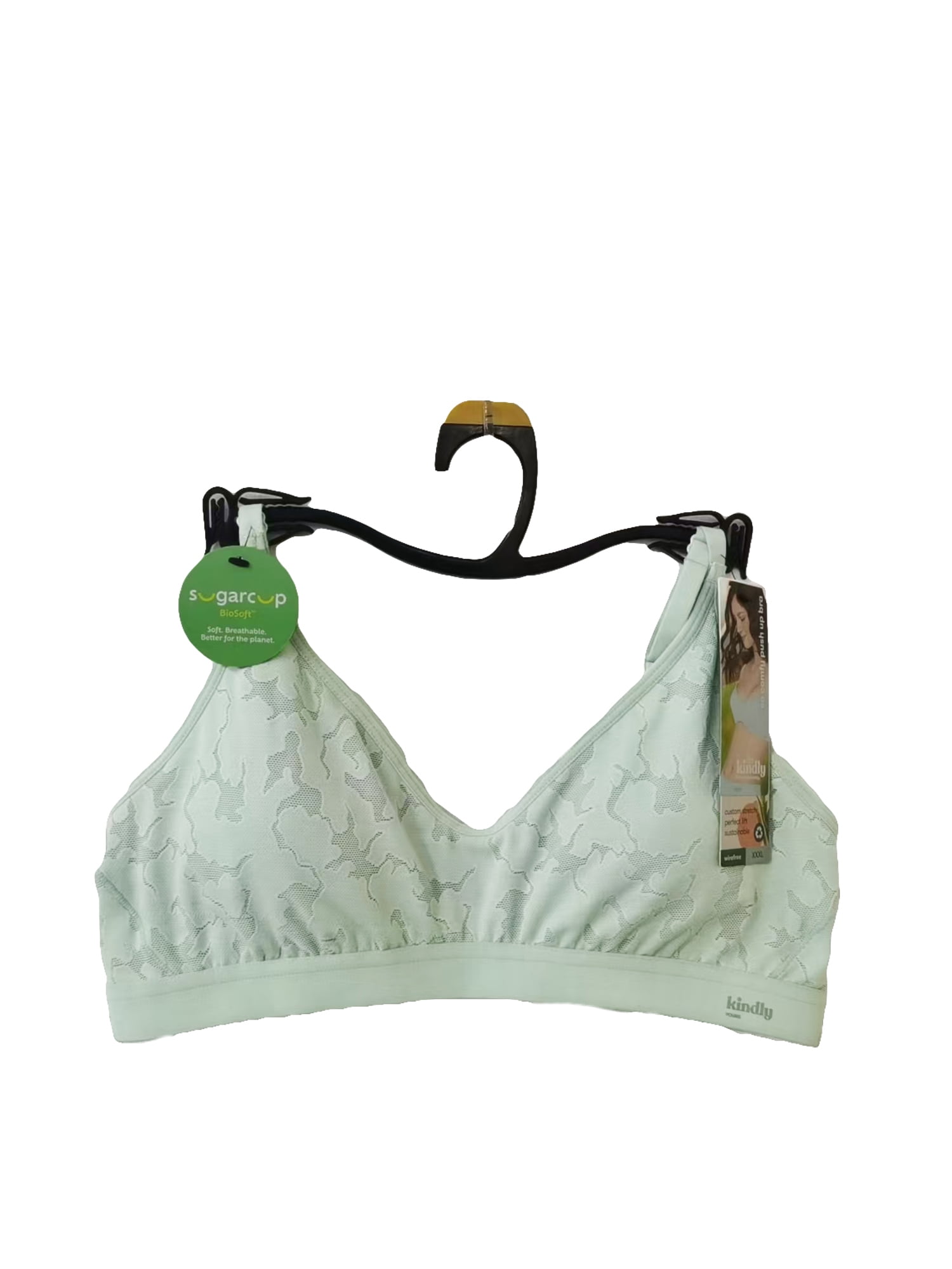 Kindly Yours Women’s Wire Free Scoop Neck Lace Bralette, Sizes S-XXXL