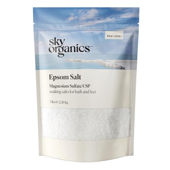 Epsom Salt Sky Organics, 2,27 kg, sulfato de magnesio 100% puro