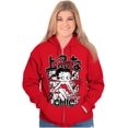 thumbnail image 4 of Kanji Style Betty Boop Classy Chic Zip Hoodie Sweatshirt Women Brisco Brands S, 4 of 5