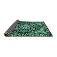 thumbnail image 2 of Ahgly Company Indoor Rectangle Medallion Turquoise Blue Traditional Area Rugs, 2' x 4', 2 of 4
