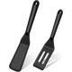 thumbnail image 1 of 2 Pieces Mini Brownie Serving Spatula Set, Serve Turner Slotted Silicone Kitchen Utensil (black), 1 of 5