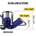 thumbnail image 3 of EDTara Portable 20 Ton Air Hydraulic Bottle Jack, Low Profile Cast Steel Jack for Auto Repair and House Support, Manual/Pneumatic Use, 3 of 8