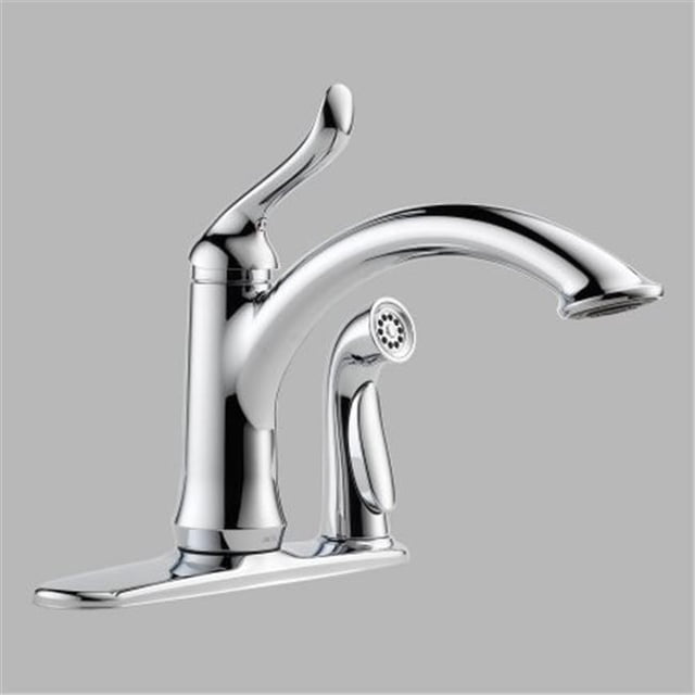 Delta SDD-DLT-2038 Delta- 3353-DST Linden Single Handle Kitchen Faucet with Spray Chrome
