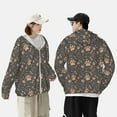 thumbnail image 4 of Gaeub Animal Paw Men's and Women's UPF 50+ Long-Sleeved Sun Protection Clothing, Fishing Shirt Long Sleeve Zip-3X-Large, 4 of 7