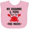 thumbnail image 3 of Inktastic Grammie and Pops Love Me Grandson Boys or Girls Baby Bib, 3 of 4
