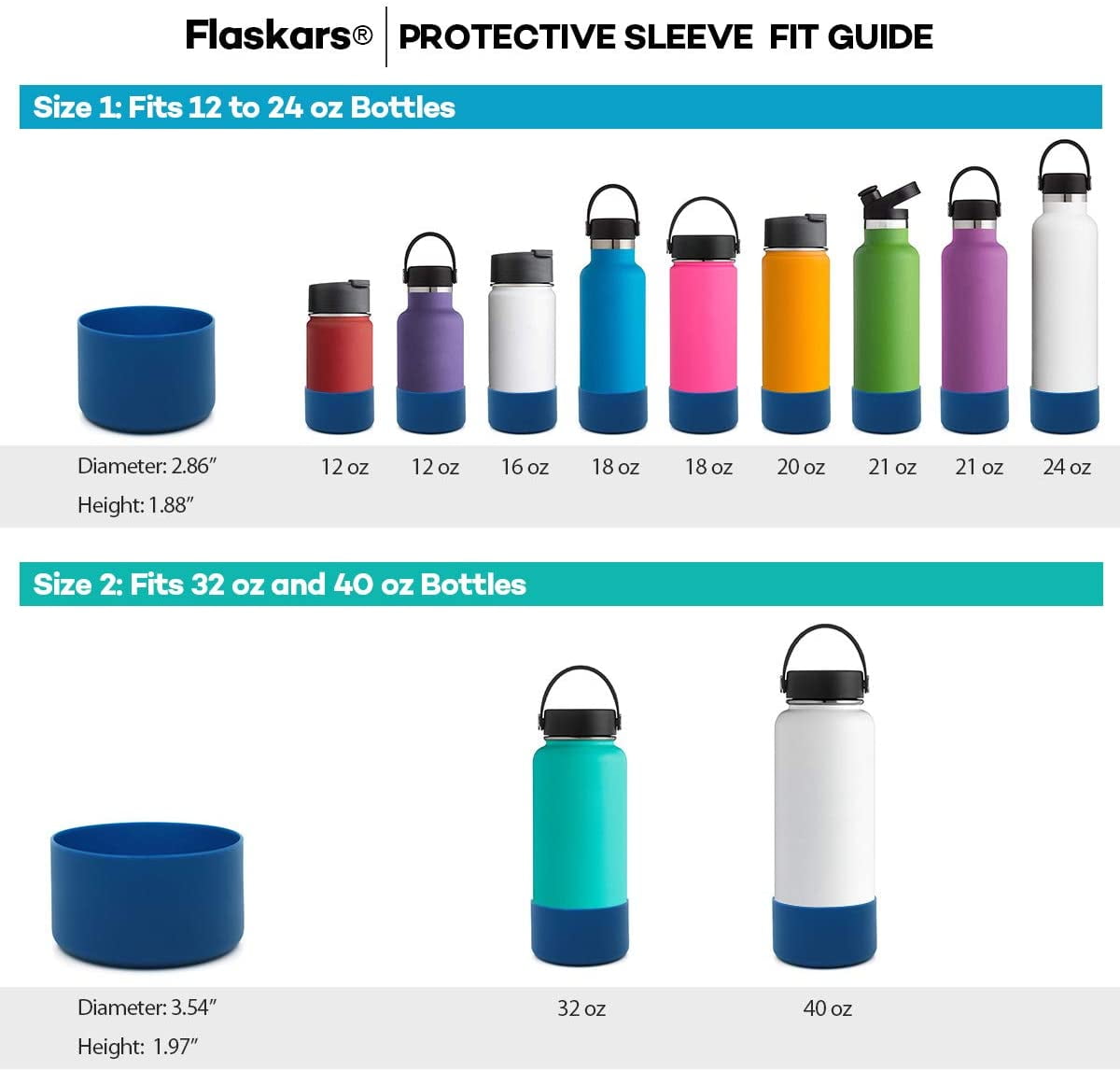 Silicone Boot for Hydro Flask 32 40 oz Water Bottle BPA Free Anti