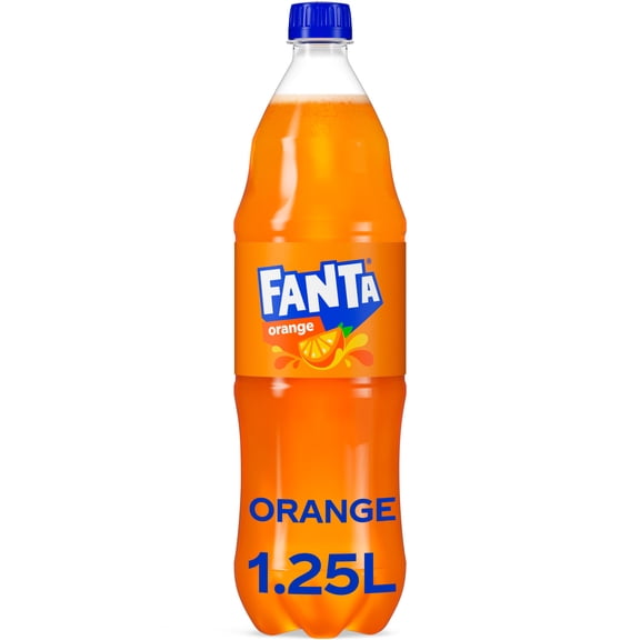 Fanta Orange Soda Pop Bottle, 1.25 Liter