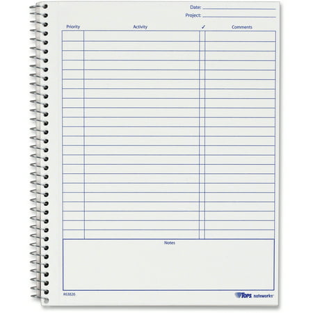 TOPS, TOP63826, Noteworks Project Planner, 1 Each