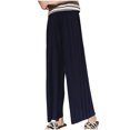 thumbnail image 2 of QUINDOS Pants for Women 2024 Wide Leg High Waisted Long Casual Trousers Pull on Straight Fit Pants, 2 of 3