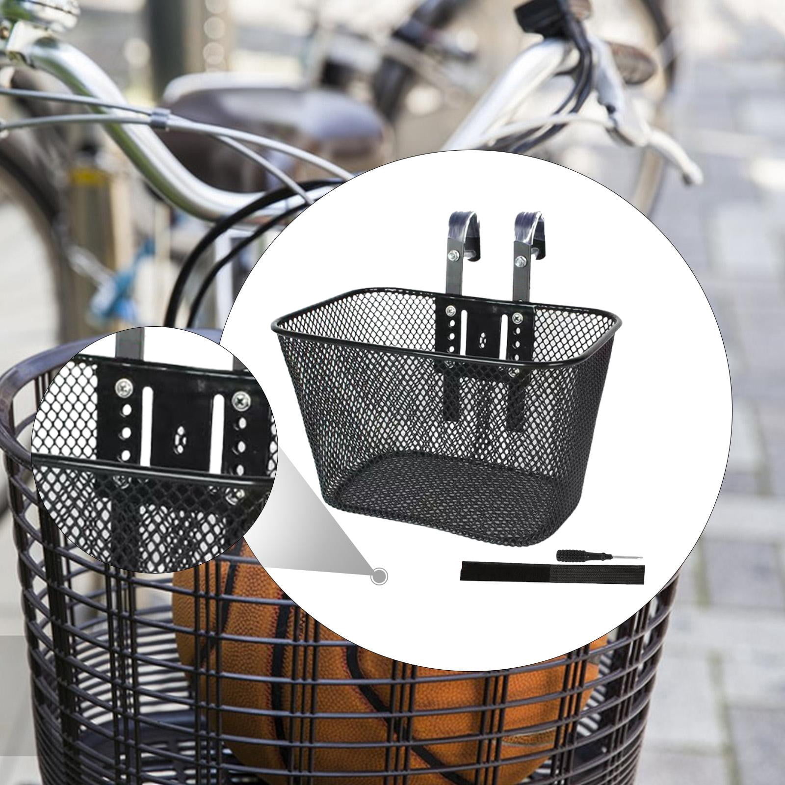 Kids Bike Basket Children Bicycle Basket Front Bicycle Basket Sturdy Metal Construction for Boys Girls Bikes
