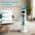 thumbnail image 3 of TABU Swamp Cooler, Tower Fan with Humidifier, Portable Air Conditioner Indoor with 24H Timer, Evaporative Air Cooler, Remote Control, Bedroom, Office, Home, 3 of 8