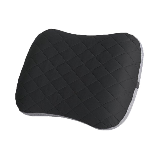 Almohada inflable para acampar, almohada para el cuello, multifuncional, ergonómica, portátil Negro