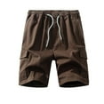 thumbnail image 1 of Xdzjlr Running Shorts For Men,Summer Straight Leg Elastic Outdoor Pocket Loose Running Shorts For Men, 1 of 4