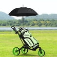 thumbnail image 3 of Gymax 3 Wheels Foldable Golf Push Pull Cart Trolley w/ Adjustable Handle Brake Green, 3 of 10