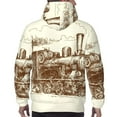 thumbnail image 7 of Fotbe Men's Hoodie with Train Pattern - Kangaroo Pocket Pullover Hooded Sweatshirt, Perfect for Daily Wear, Travel, and Home-Large, 7 of 7