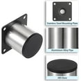 thumbnail image 4 of ABCISI 4PCS 2 Inch Stainless Steel Furniture Legs, Feet Metal Cabinet Desk Legs,Silver Round Metal Furniture Risers Coffee Table Replacement Legs Heavy Duty Sofa Legs TV Stand Legs Dresser Chair Legs, 4 of 14