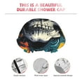 thumbnail image 3 of KLL Modern Hip-Hop Skull Pattern Shower Cap & Bath Cap for Women,Reversible Oversized Waterproof Shower Caps for all Hair Lengths,Elastic Reusable Bathing Hair Cap, 3 of 6