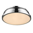 thumbnail image 3 of Duncan 14" Flush Mount in Chrome with a Chrome Shade, 3 of 4