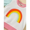 thumbnail image 5 of Bagilaanoe 2Pcs Toddler Baby Girl Long Pants Set Rainbow Print Long Sleeve Sweatshirt Pullover Tops+ Trousers 6M 12M 18M 24M 3T Kids Fall Casual Sweatsuit, 5 of 9
